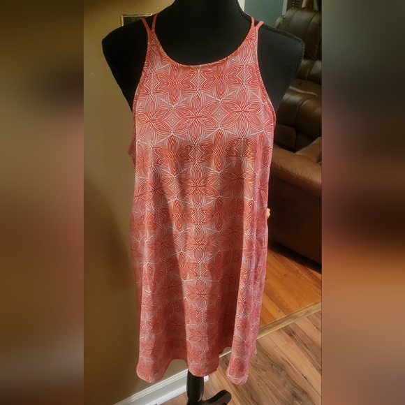 Forever 21 Red Geometric Sleeveless Mini Dress, Size Medium - Picture 2 of 7